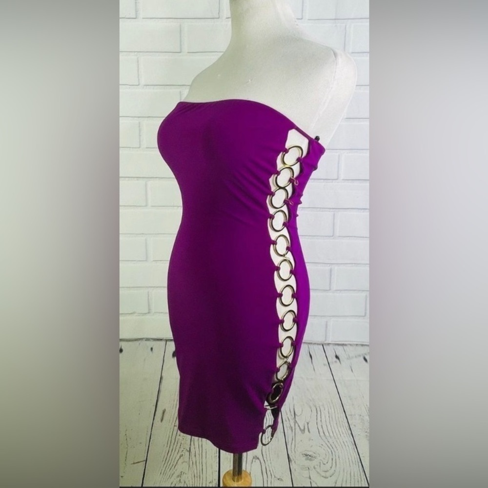 🌞Symphony Strapless Side Cut Out Bodycon Dress M